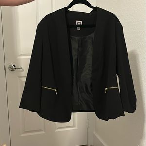 Anne Klein - Size XL Suit Jacket with Gold Zippers